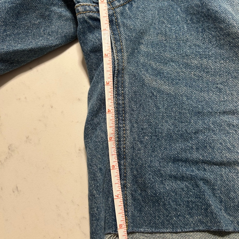 High Waist Blue Denim Jean Bermuda
 for Women - Picture 12 of 13